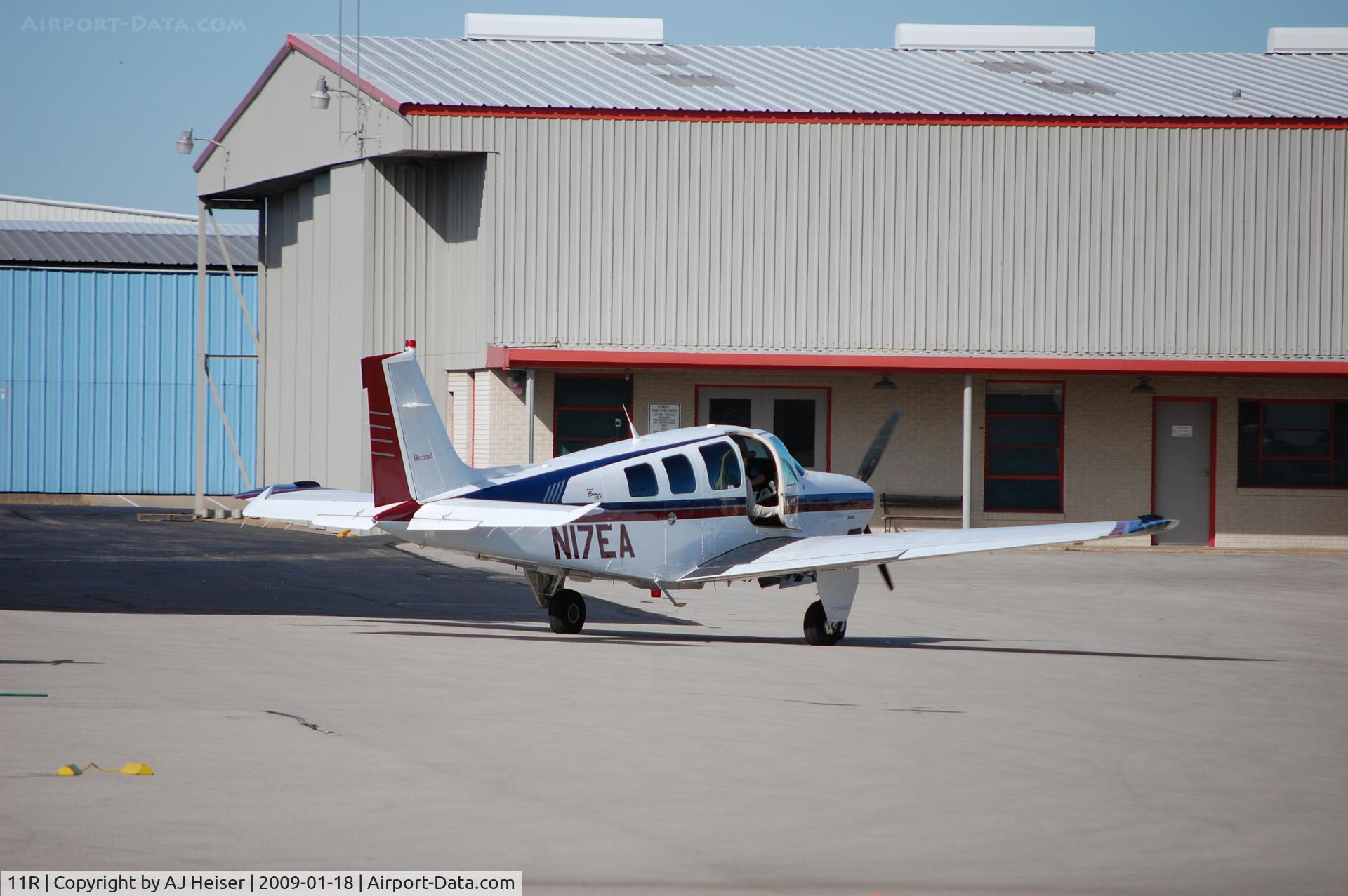 Brenham Municipal Airport (11R) - N17EA taxiing to the active at 11R (Brenham Municipal, TX)