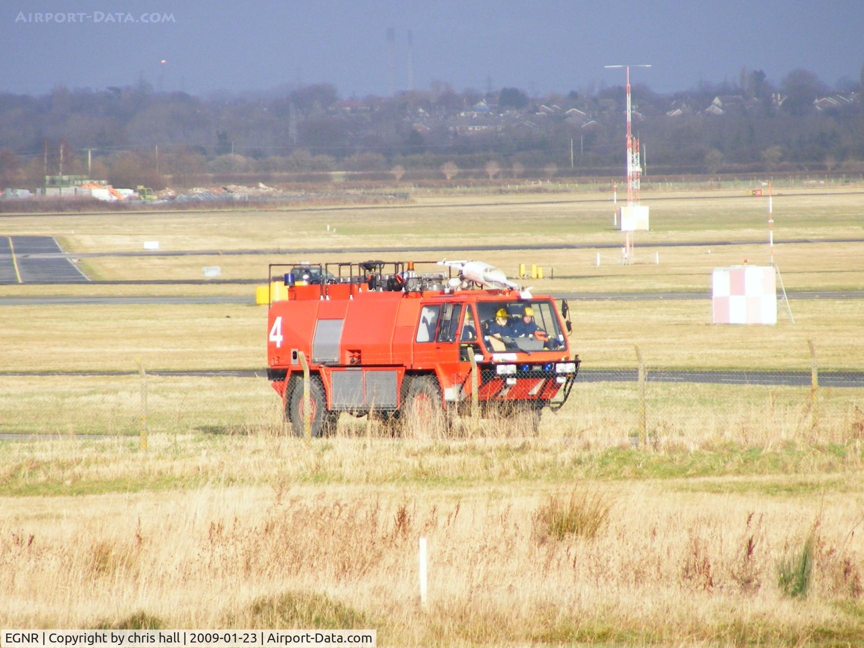 Hawarden Airport, Chester, England United Kingdom (EGNR) - Hawarden fire truck
