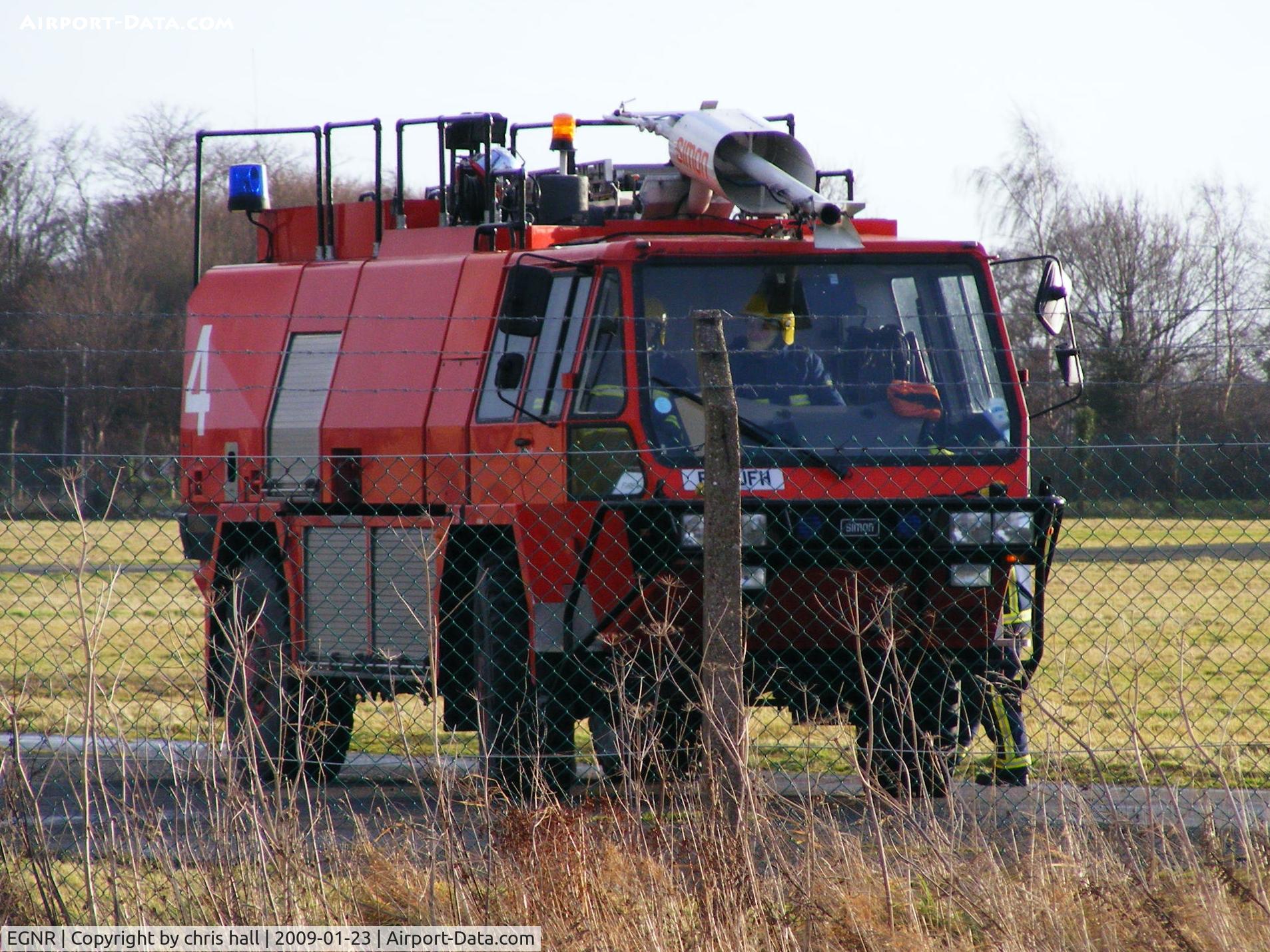 Hawarden Airport, Chester, England United Kingdom (EGNR) - Hawarden fire truck