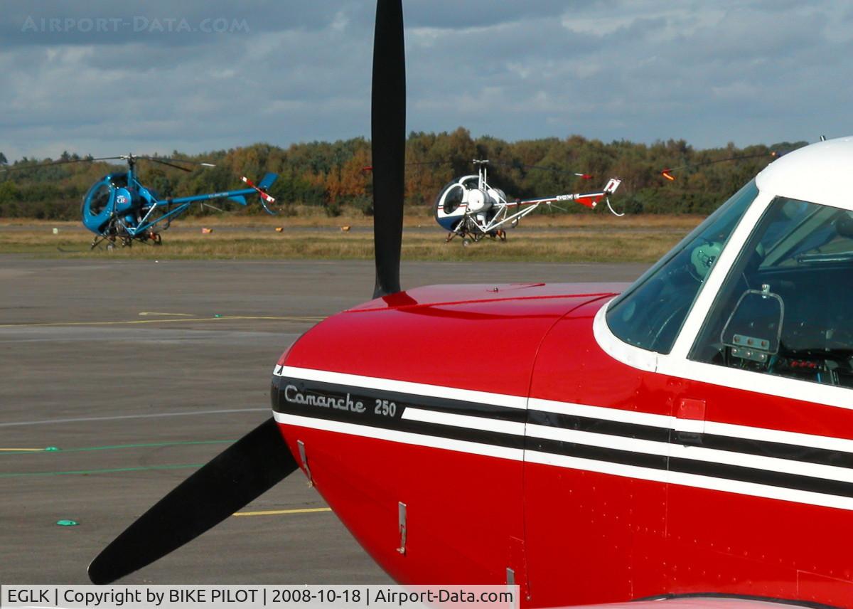 Blackbushe Airport, Camberley, England United Kingdom (EGLK) - TWO SCHWEIZER 269C WITH COMANCHE G-ARLB