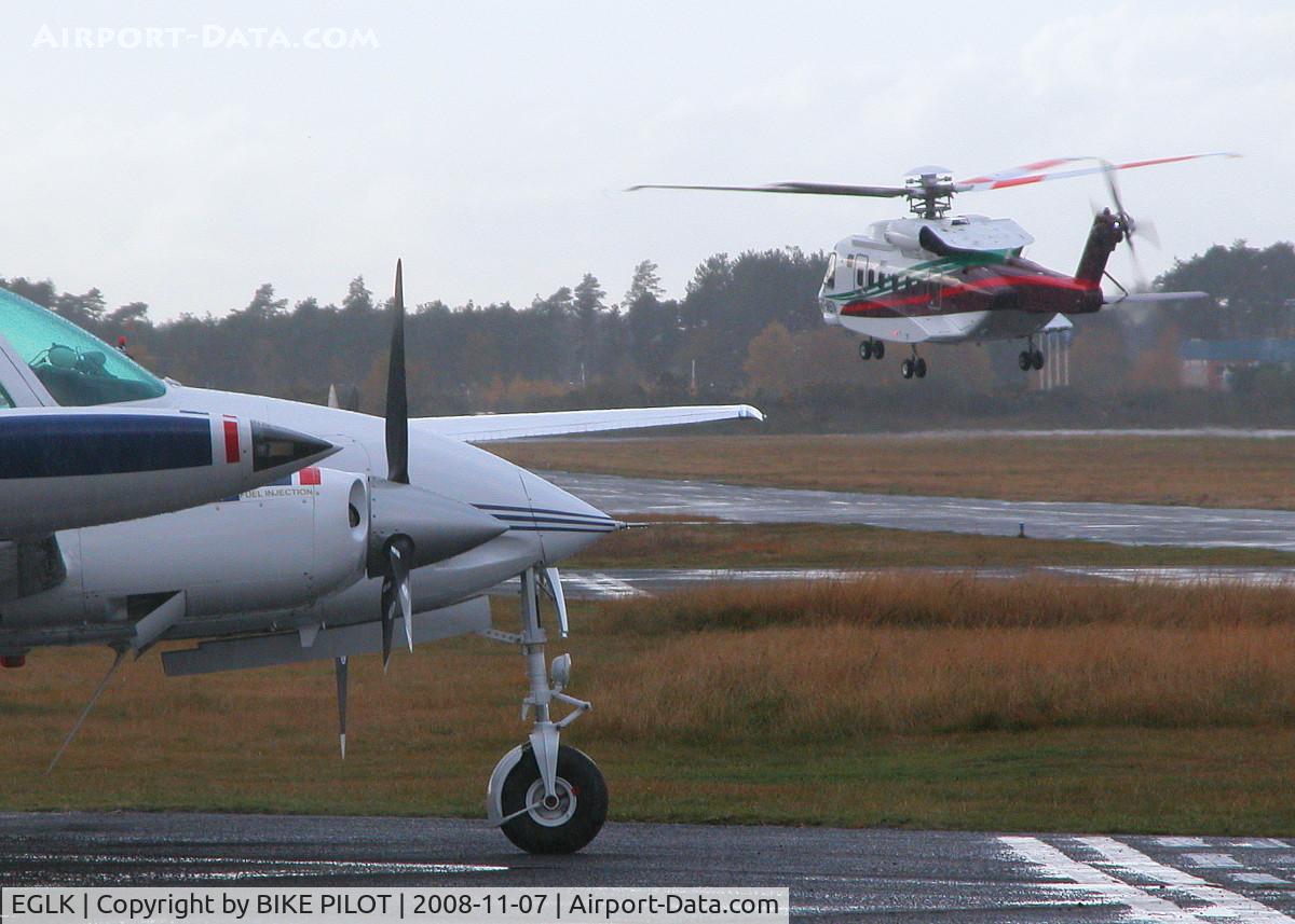 Blackbushe Airport, Camberley, England United Kingdom (EGLK) - S-92 A7-MBN APPROACHING THE TRAINING AREA