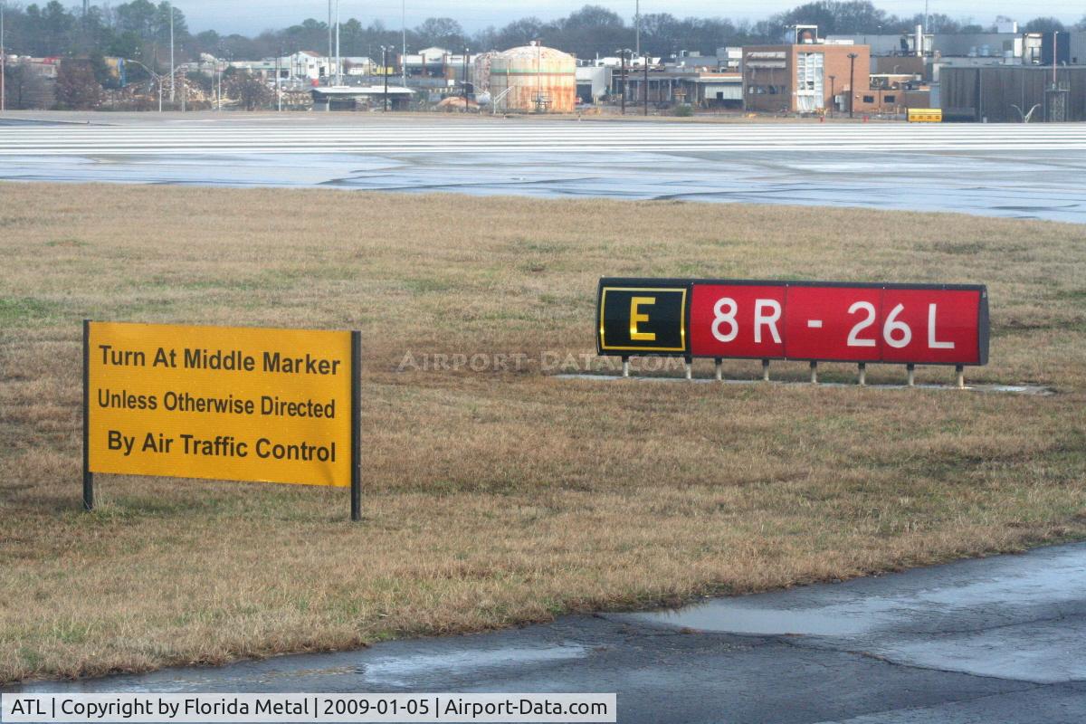 Hartsfield - Jackson Atlanta International Airport (ATL) - 8R-26L sign at ATL