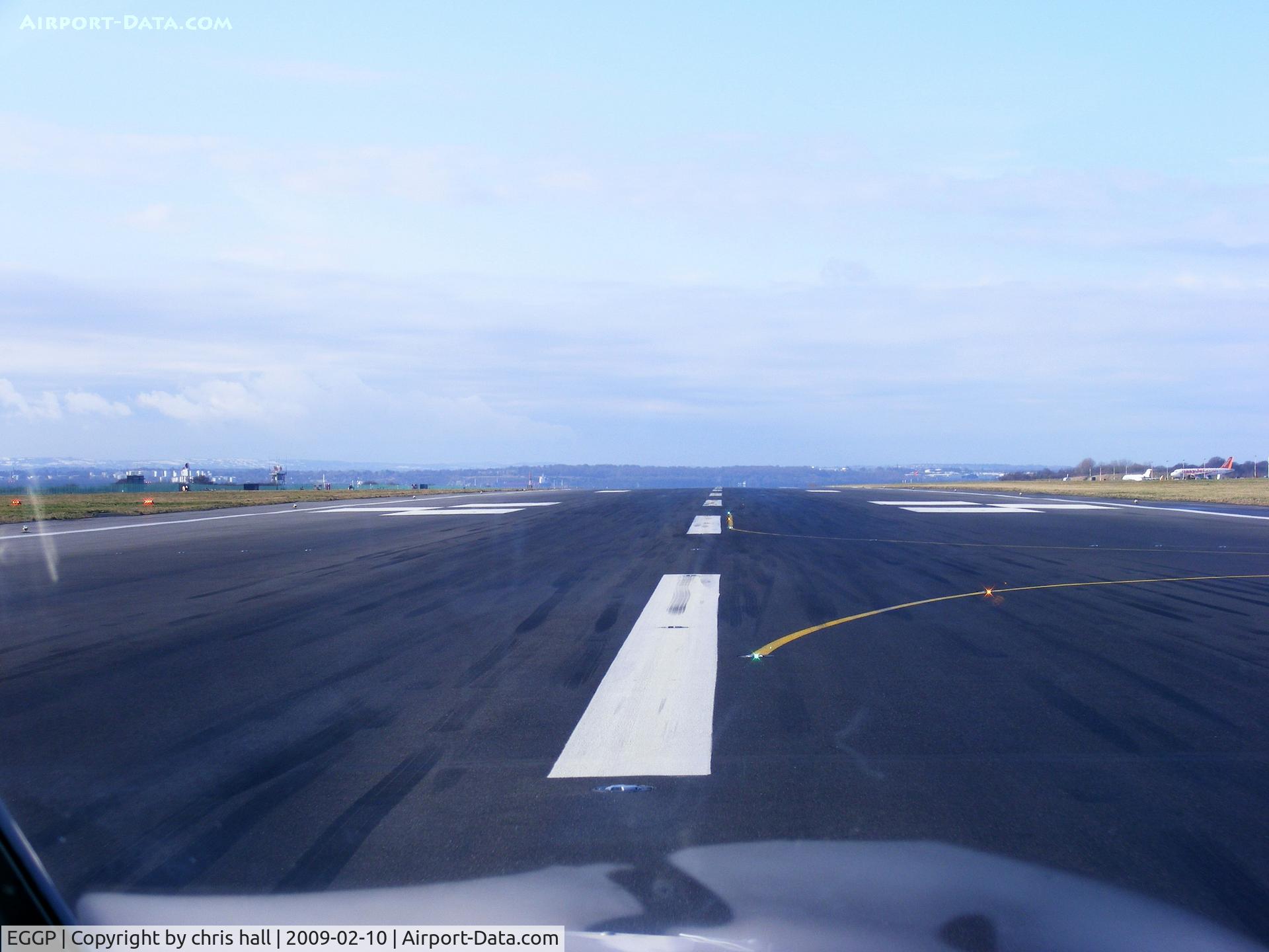 Liverpool John Lennon Airport, Liverpool, England United Kingdom (EGGP) - R/W 27 departure from Liverpool Airport