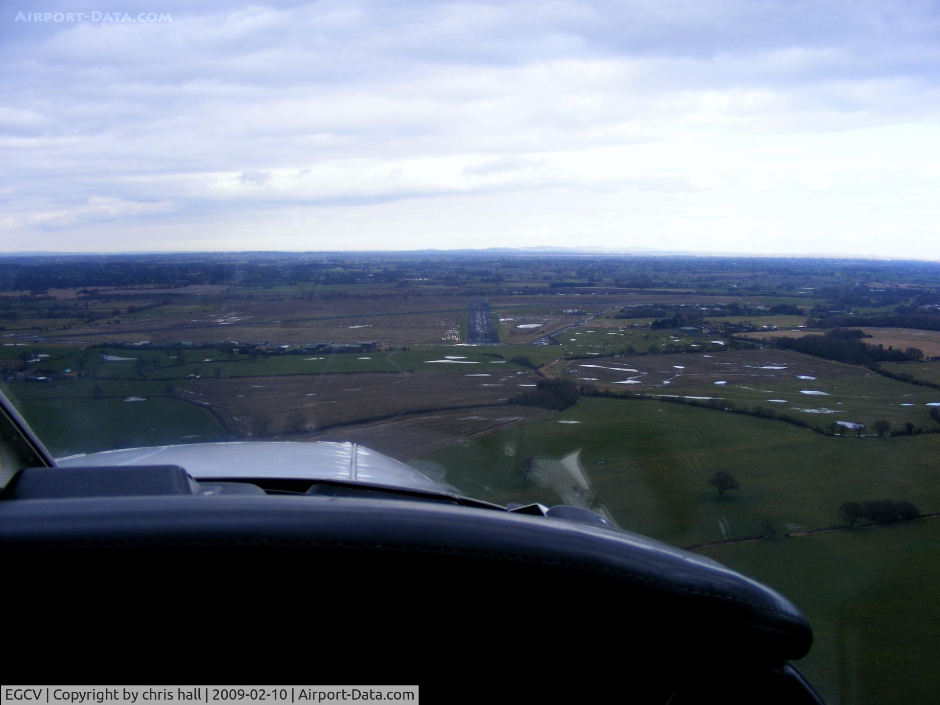 Sleap Airfield Airport, Shrewsbury, England United Kingdom (EGCV) - on approach to Sleap Airfield