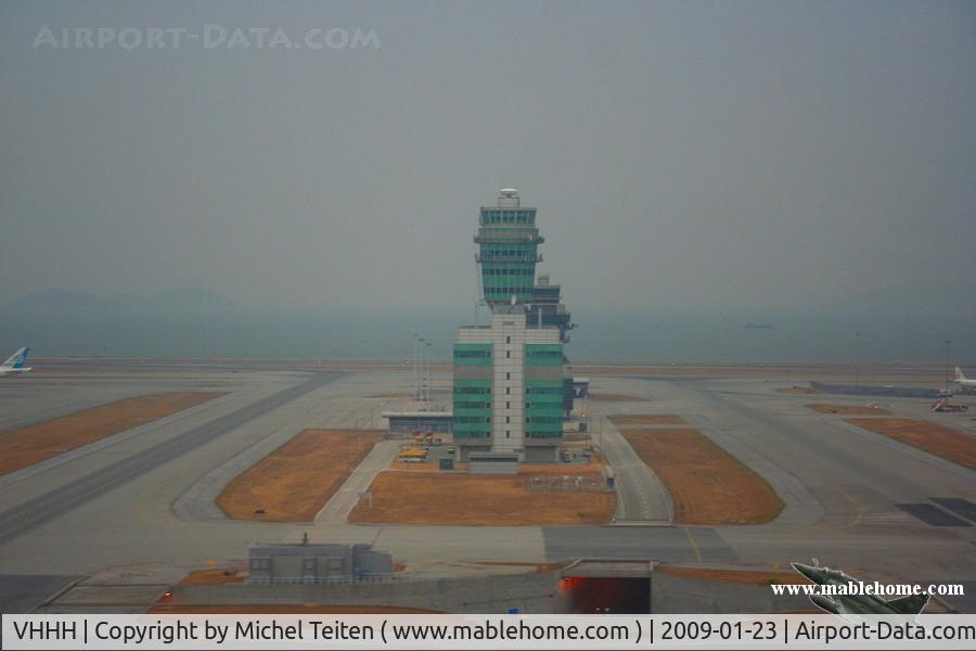Hong Kong International Airport, Hong Kong Hong Kong (VHHH) - The control tower seen during the take-off