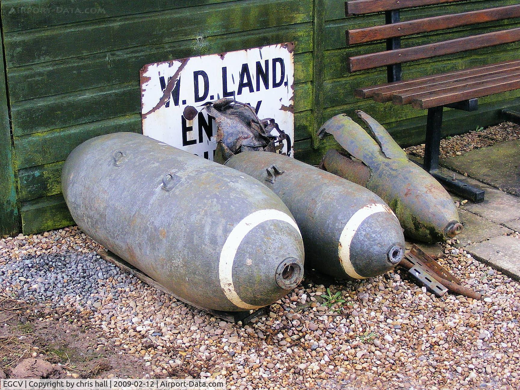 Sleap Airfield Airport, Shrewsbury, England United Kingdom (EGCV) - outside of the Wartime Aircraft Recovery Group Museum at Sleap
