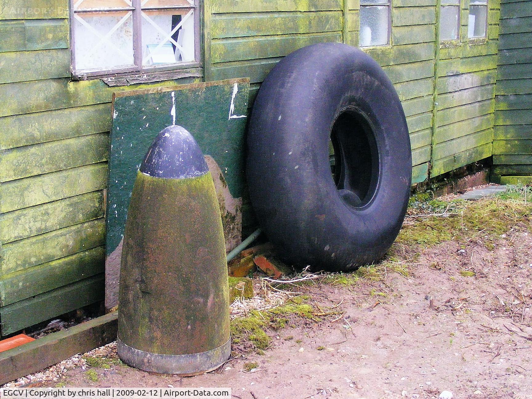 Sleap Airfield Airport, Shrewsbury, England United Kingdom (EGCV) - outside of the Wartime Aircraft Recovery Group Museum at Sleap
