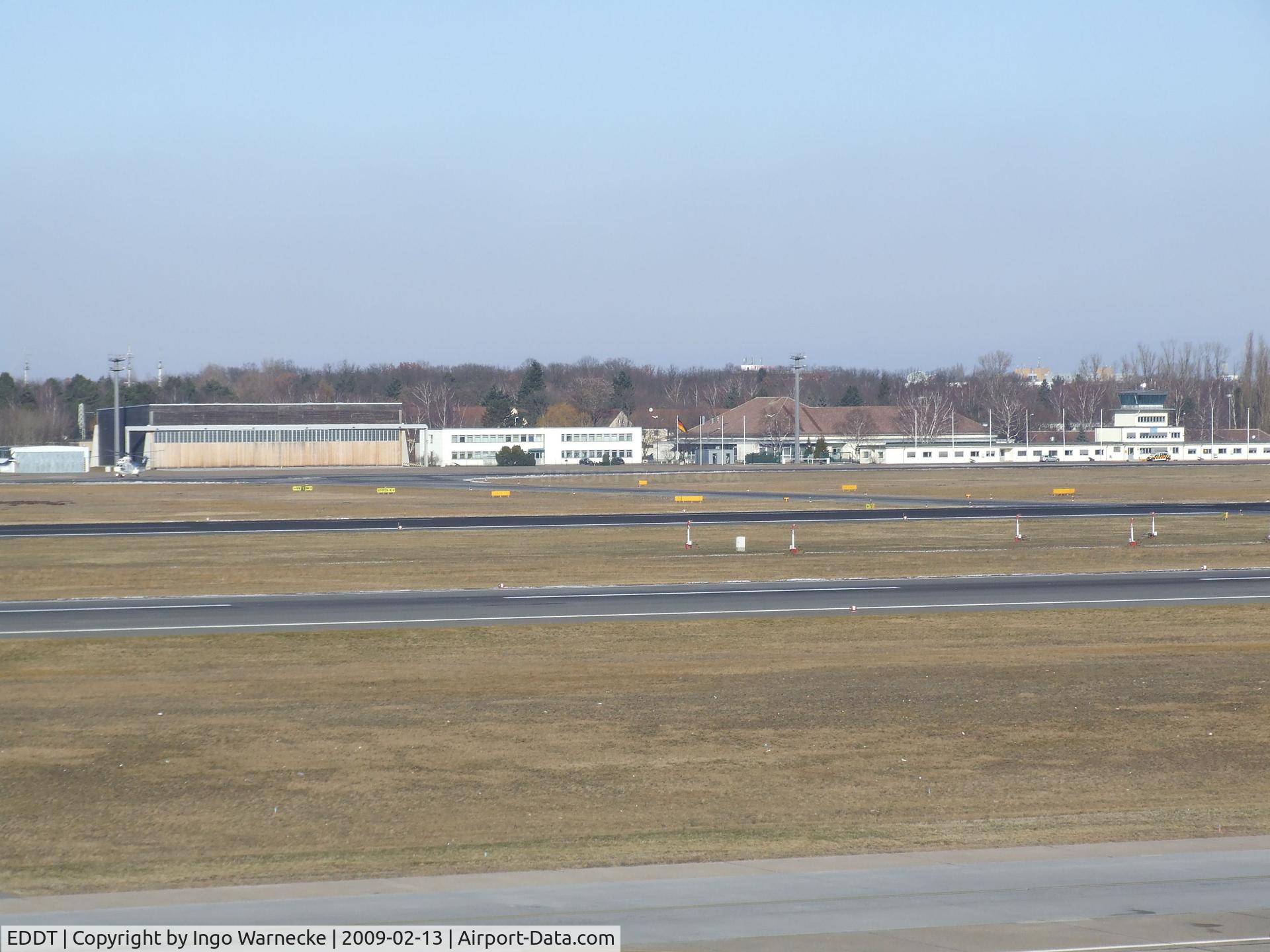 Tegel International Airport (closing in 2011), Berlin Germany (EDDT) - Berlin Tegel - military part, hangar and tower building