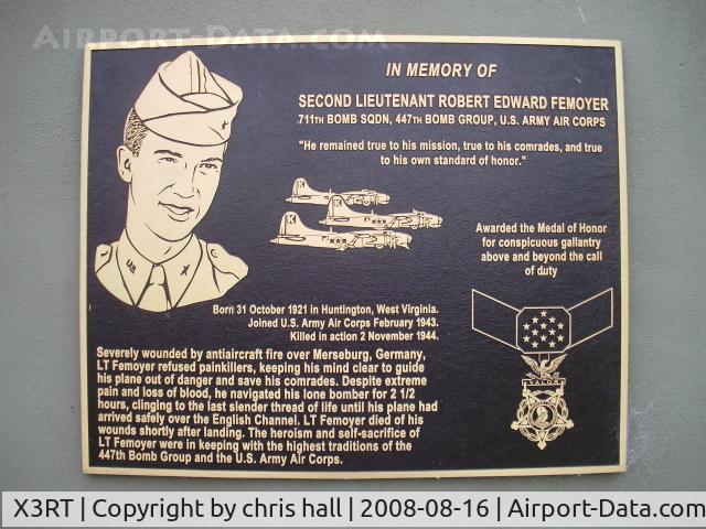 X3RT Airport - Memorial on the tower at Rattlesden