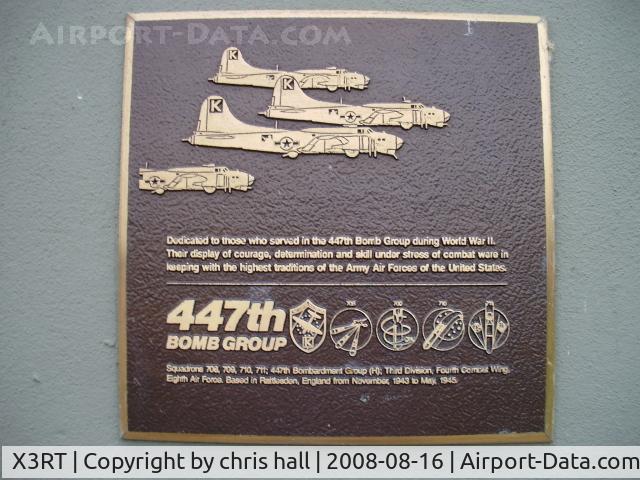 X3RT Airport - Memorial on the tower at Rattlesden