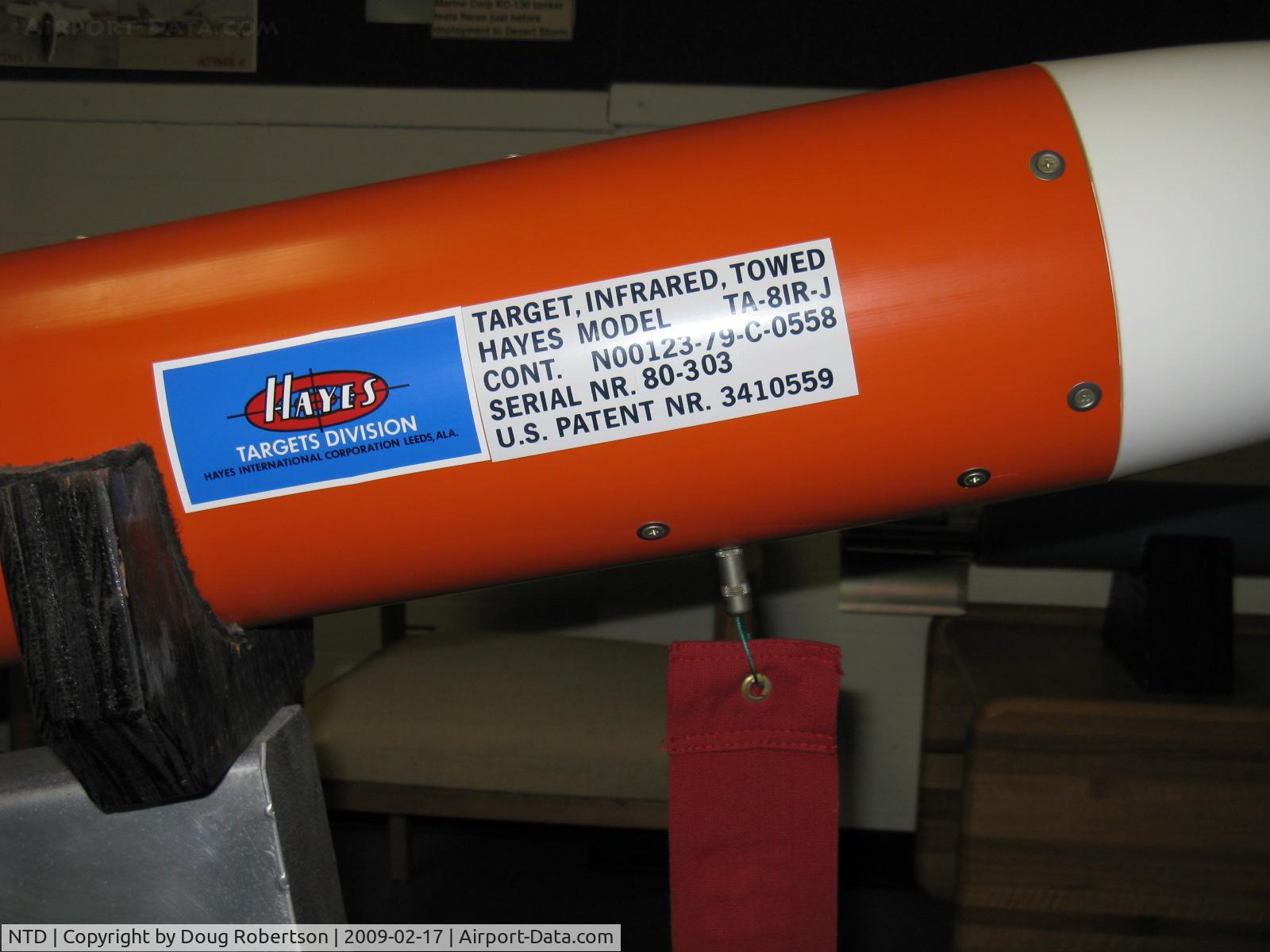 Point Mugu Nas (naval Base Ventura Co) Airport (NTD) - Hayes TA-81R-J Towed Infrared Target data plate, at Command History Storage Facility