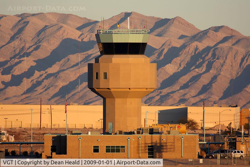 North Las Vegas Airport (VGT) - Control Tower at North Las Vegas Airport in nice evening light.