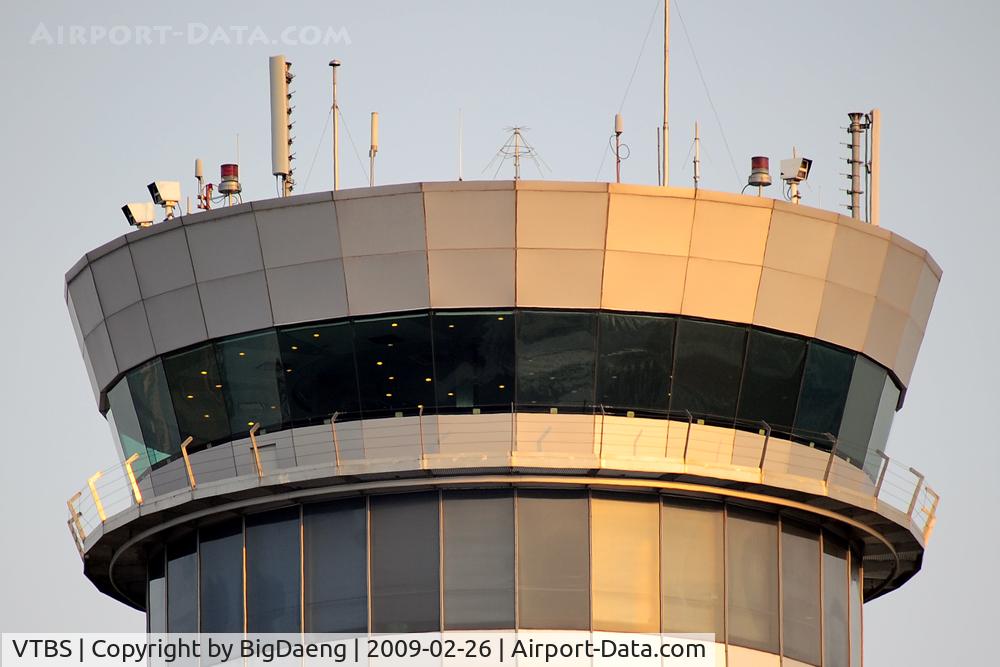 Suvarnabhumi Airport (New Bangkok International Airport), Samut Prakan (near Bangkok) Thailand (VTBS) - The world tallest tower closest look from passanger terminal.