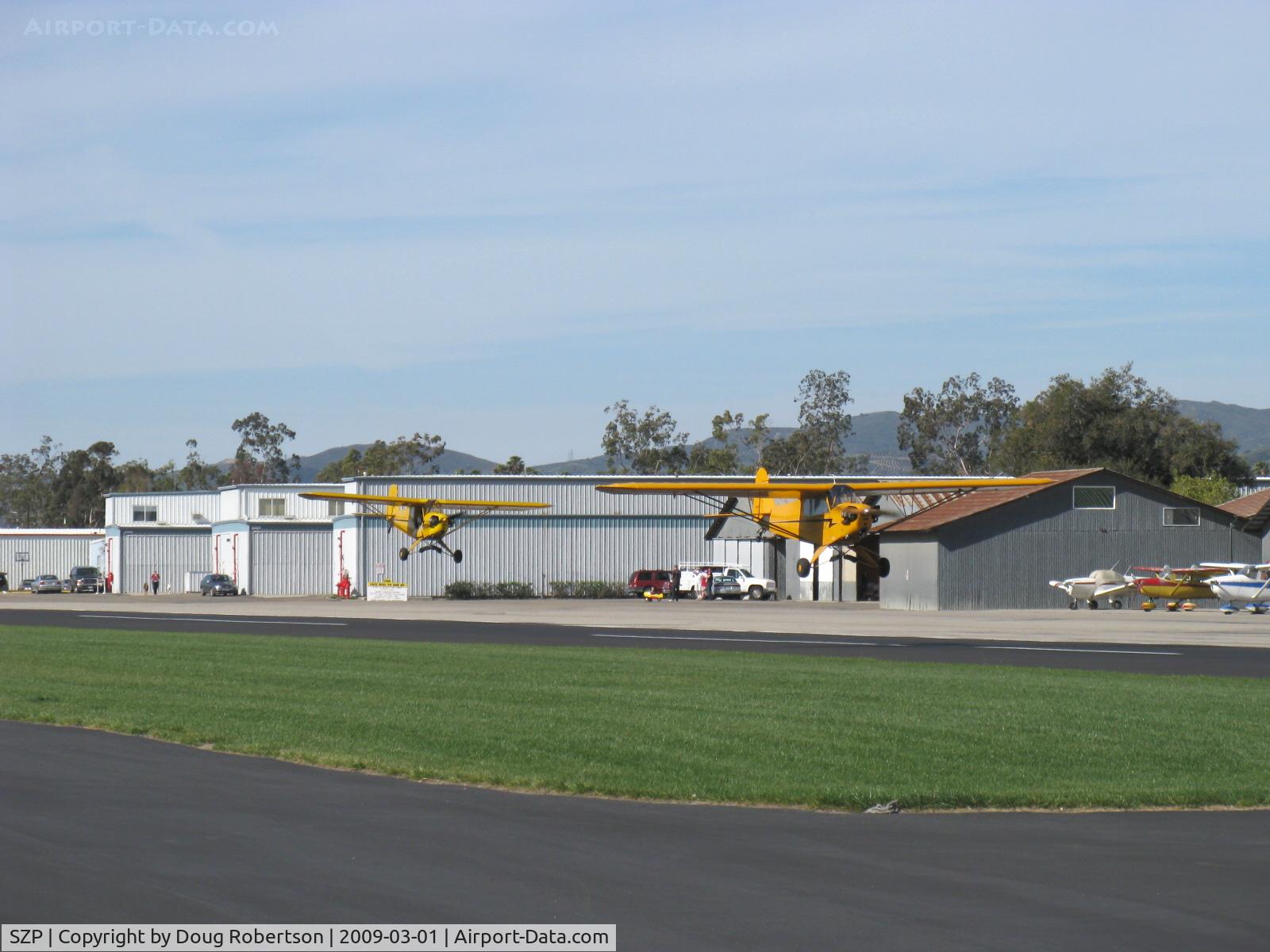 Santa Paula Airport (SZP) - Tandems takeoffs-N98425 and N33112, both upgraded to Continental C90 90 Hp