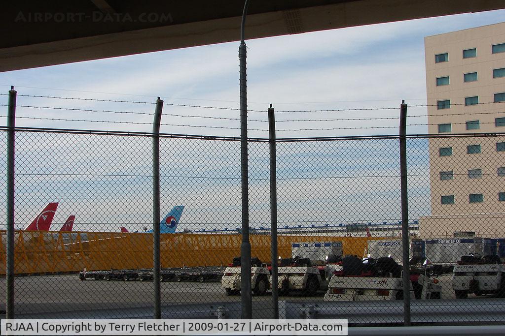 Narita International Airport (New Tokyo), Narita, Chiba Japan (RJAA) - Rest House Hotel (right) is right on the airport perimeter