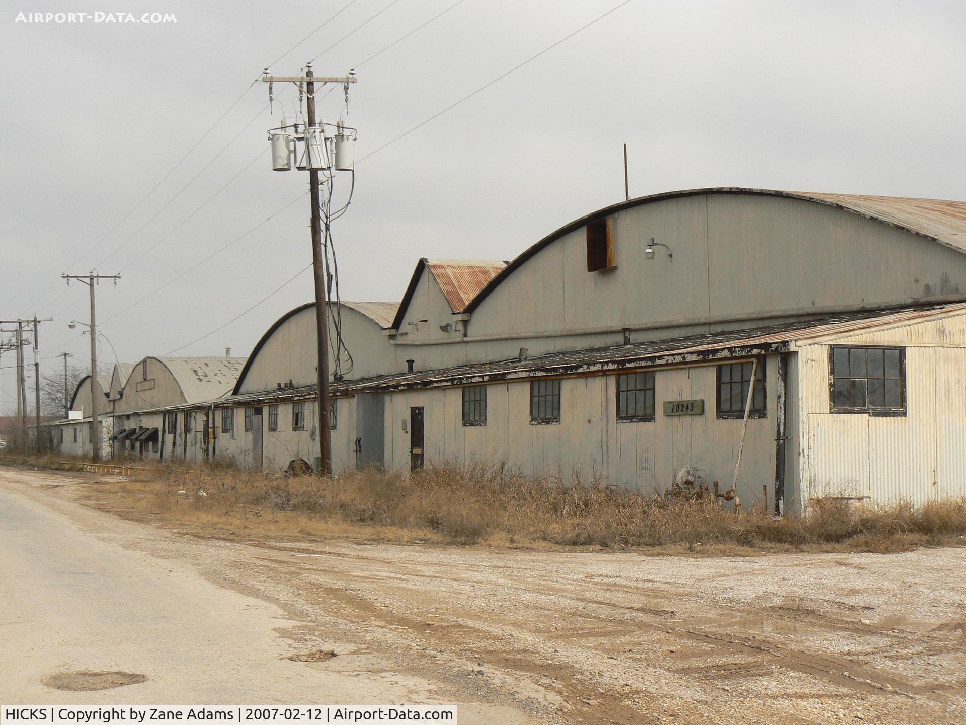 HICKS Airport - This a view of what is left of the hanger area of the old WWI and WWII hicks Army Airfield - Fort Worth, TX