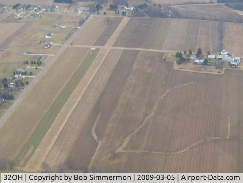 Rall Field Airport (32OH) - Looking south from 2500'