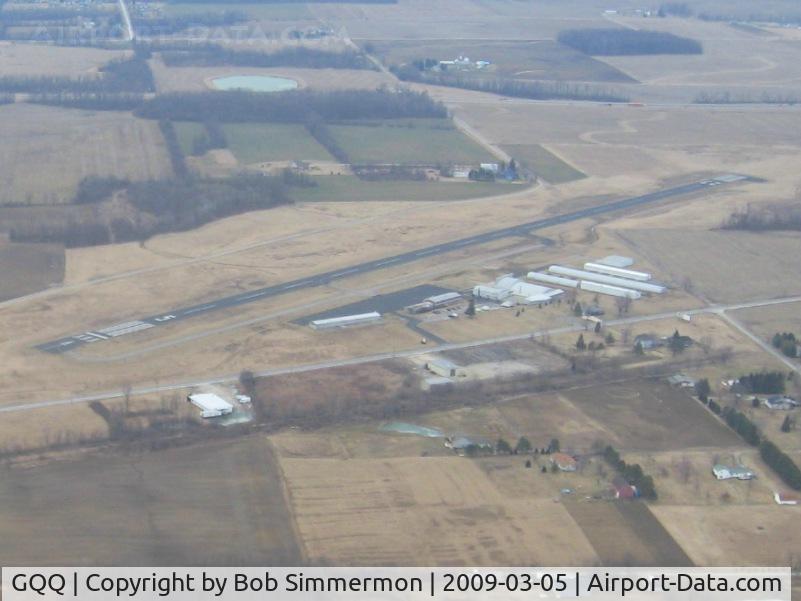 Galion Municipal Airport (GQQ) - Looking north from 2500'