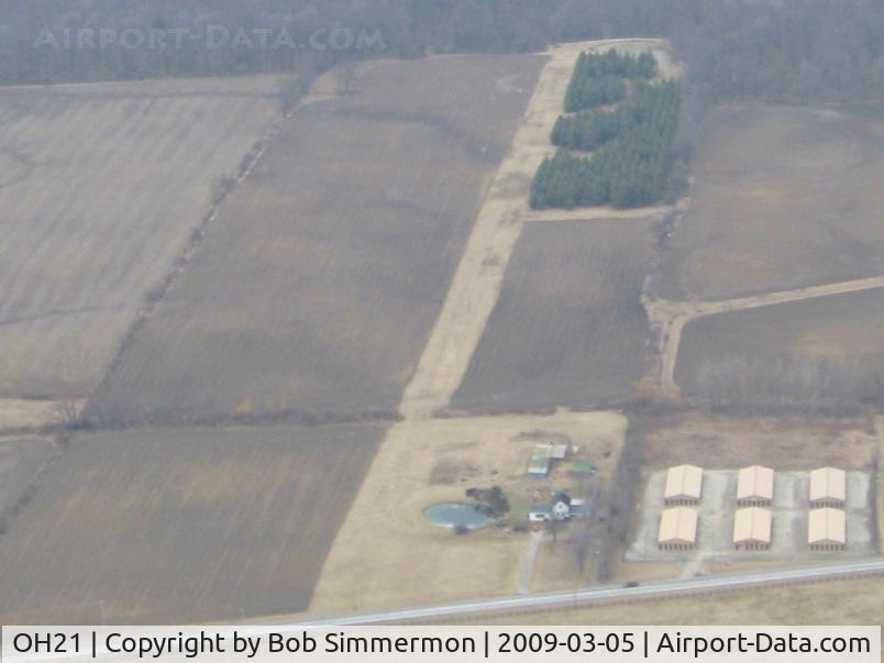 Horning Airport (OH21) - Looking north from 2500'