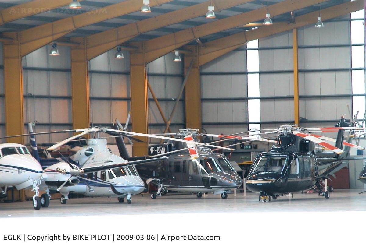 Blackbushe Airport, Camberley, England United Kingdom (EGLK) - ONE OF THE PREMIAR HANGERS