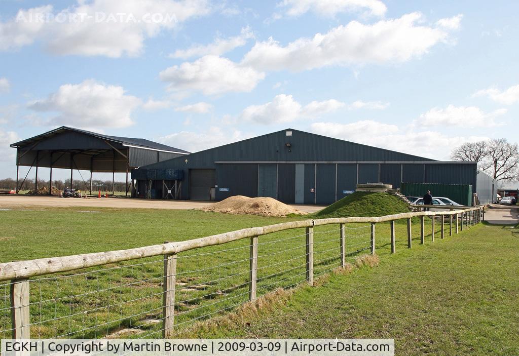 Lashenden/Headcorn Airport, Maidstone, England United Kingdom (EGKH) - The Main Hangar.