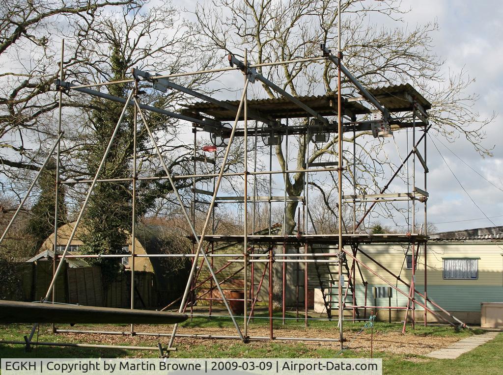 Lashenden/Headcorn Airport, Maidstone, England United Kingdom (EGKH) - Parachute Club training scaffold.