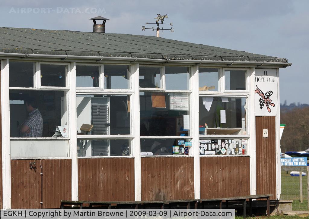 Lashenden/Headcorn Airport, Maidstone, England United Kingdom (EGKH) - The famous TIGER CLUB Hut.