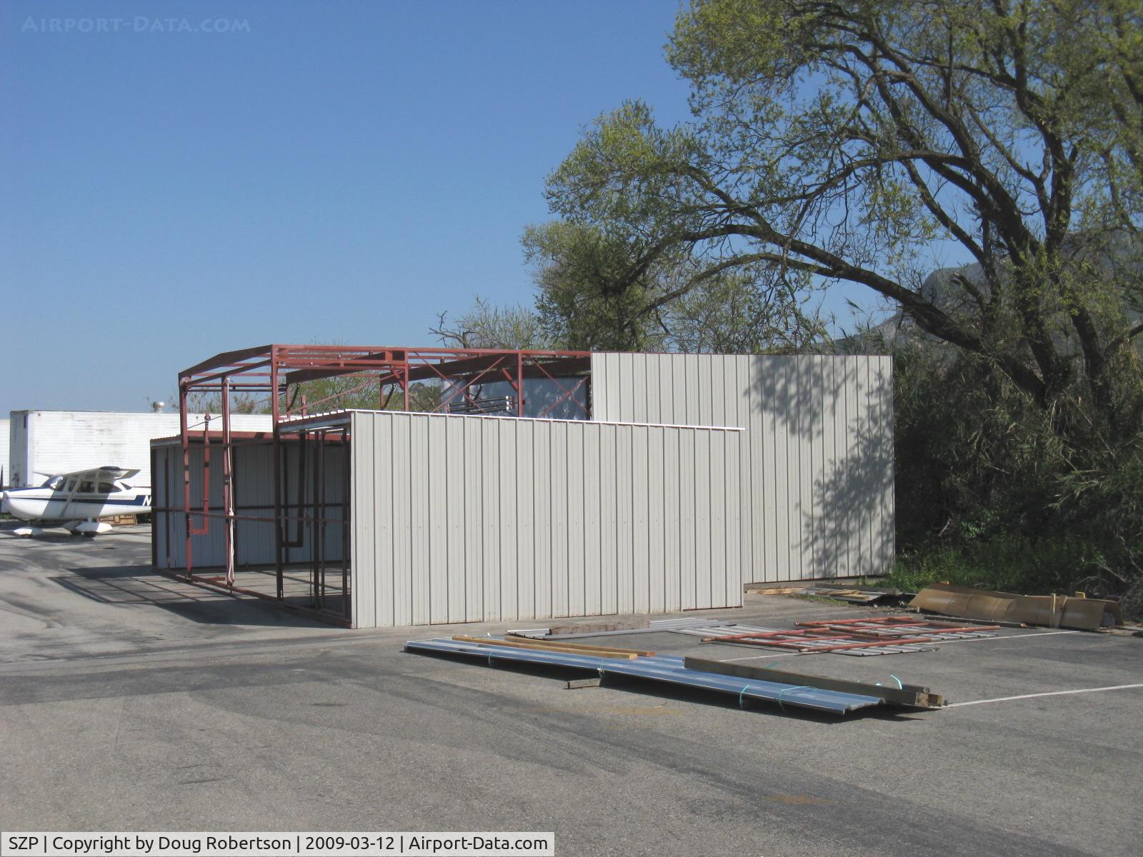 Santa Paula Airport (SZP) - New Trailer/Hangar with hitch-Under Construction.