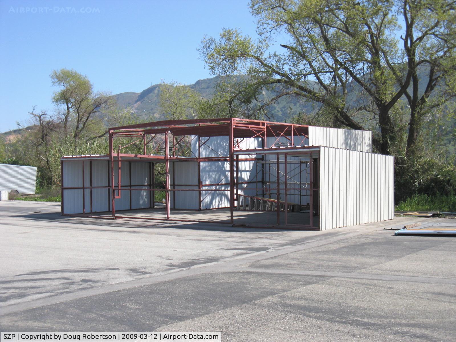 Santa Paula Airport (SZP) - New Trailer/Hangar with hitch-Under Construction.