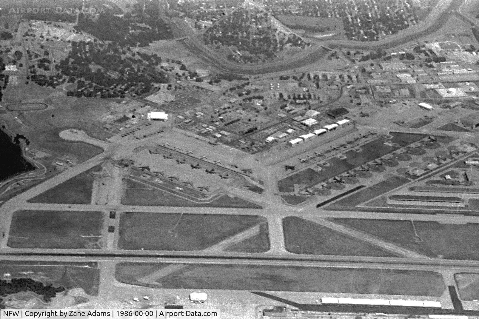 Fort Worth Nas Jrb/carswell Field Airport (NFW) - Carswell AFB from 10,000 ft - 24 B-52's and 11 KC-135's visiable.