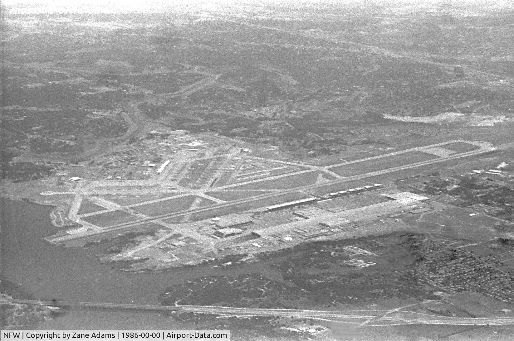 Fort Worth Nas Jrb/carswell Field Airport (NFW) - Carswell AFB from 10,000 ft - 24 B-52's and 11 KC-135's visiable.