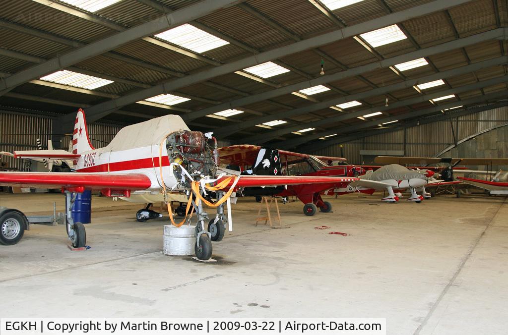 Lashenden/Headcorn Airport, Maidstone, England United Kingdom (EGKH) - Inside the main hangar - view two.