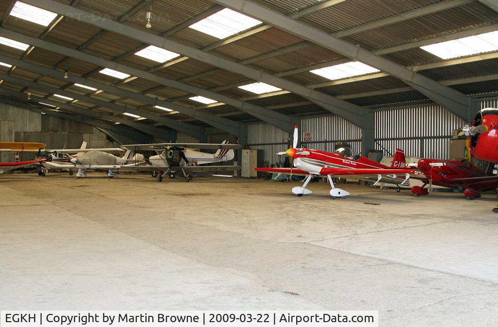 Lashenden/Headcorn Airport, Maidstone, England United Kingdom (EGKH) - Inside the main hangar - view three.