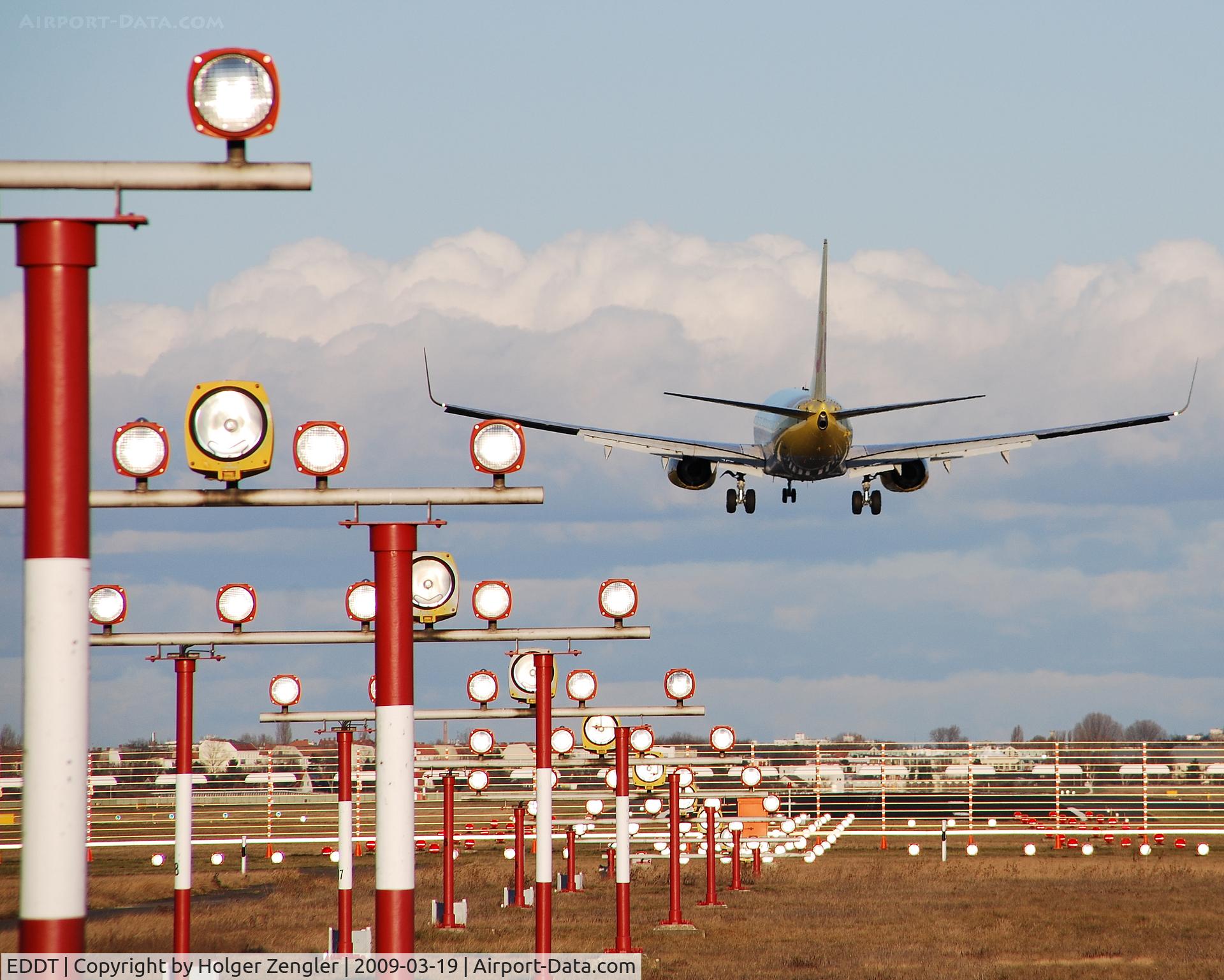 Tegel International Airport (closing in 2011), Berlin Germany (EDDT) - View through the airport fence
