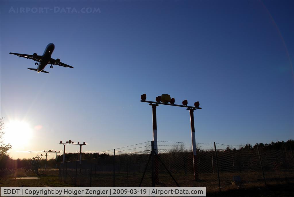 Tegel International Airport (closing in 2011), Berlin Germany (EDDT) - Just before touch down in last sunlight