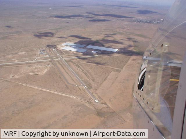 Marfa Municipal Airport (MRF) - aerial view of Marfa Municipal Airport before runway resurfacing.