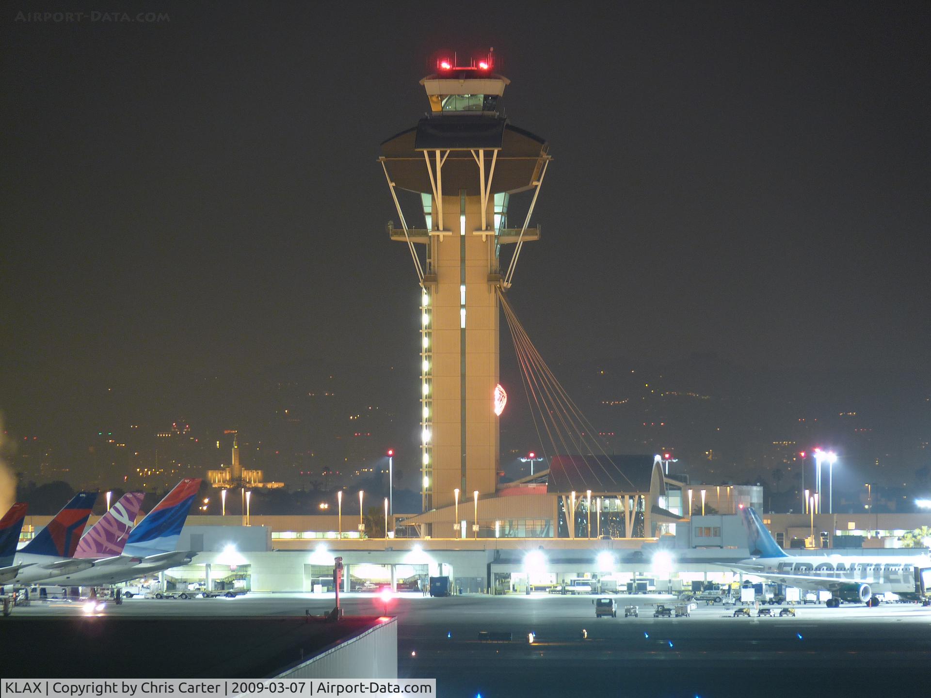 Los Angeles International Airport (LAX) - LAX tower as seen from the Embassy Suites hotel.