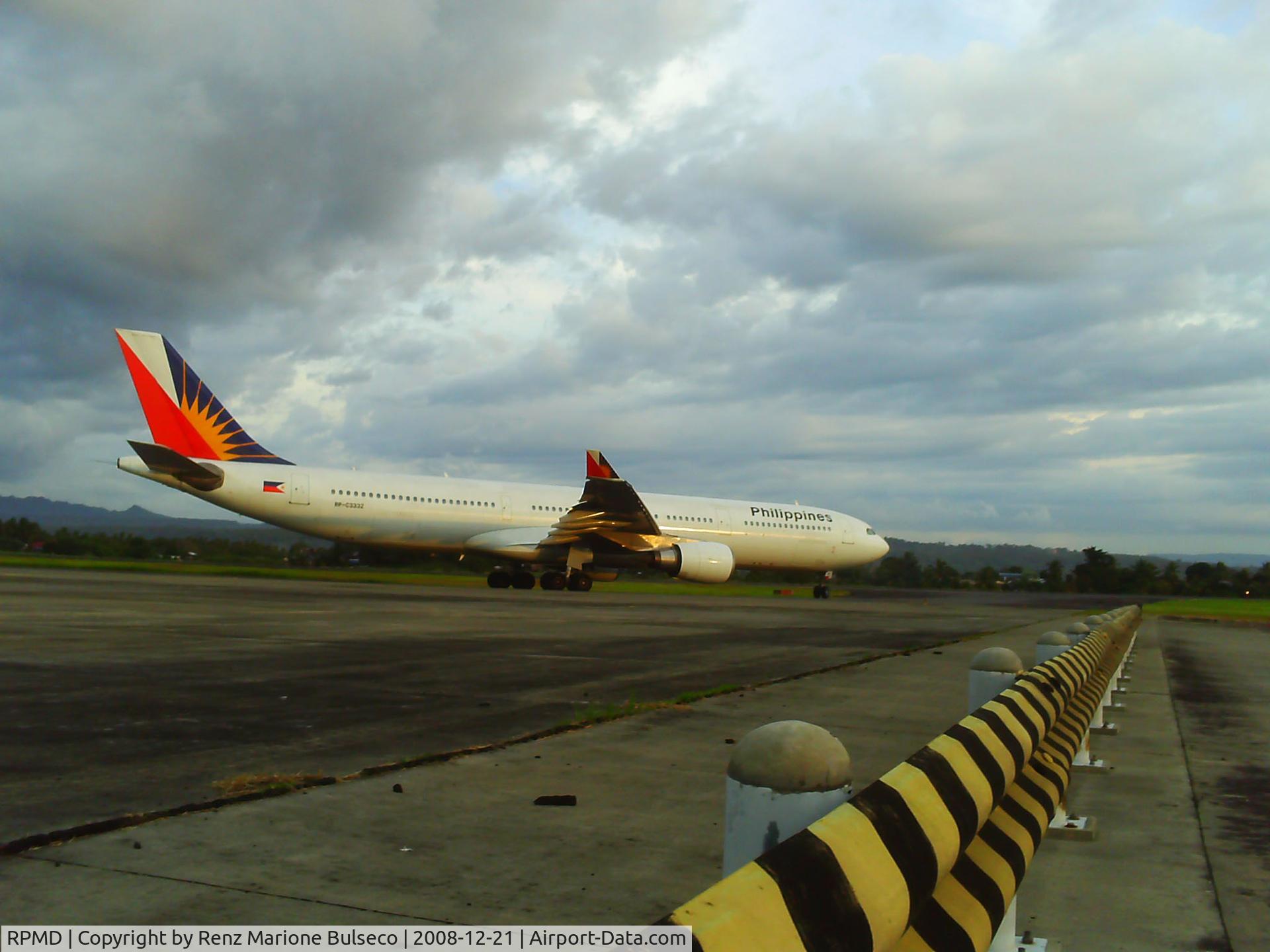 Francisco Bangoy International Airport, Davao Philippines (RPMD) - Philippine Airlines (Airbus A330-300) PR 818 cleared to depart at Runway 05
