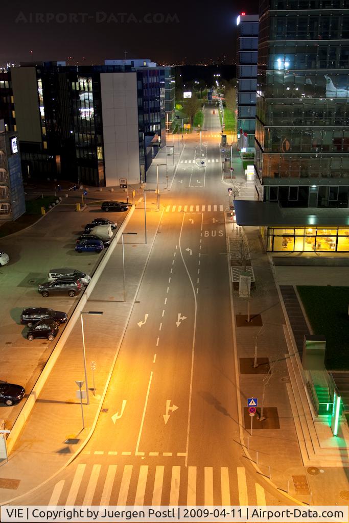 Vienna International Airport, Vienna Austria (VIE) - tower-airport-neighbourhood - street beside tower