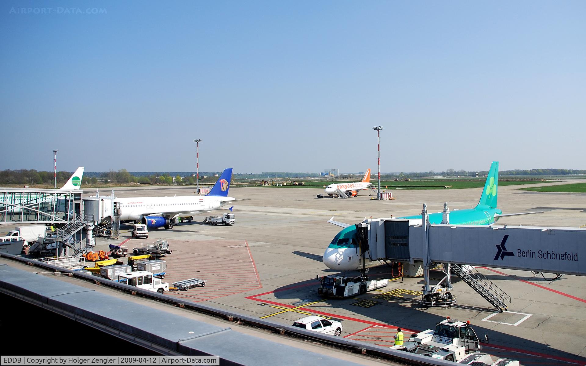 Berlin Brandenburg International Airport, Berlin Germany (EDDB) - View over parkingpositions