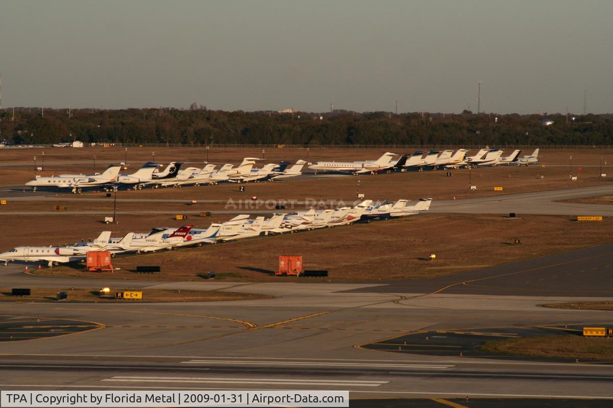 Tampa International Airport (TPA) - Tampa ramp day before Super Bowl