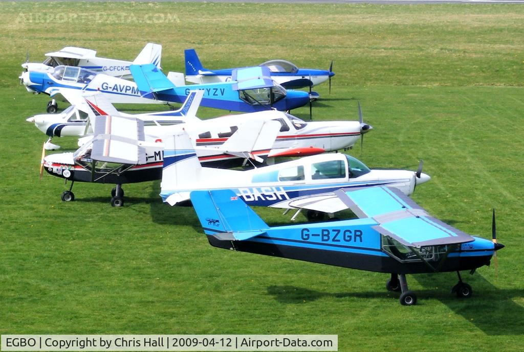 Wolverhampton Airport, Wolverhampton, England United Kingdom (EGBO) - Visitors at the Easter Wings and Wheels Charity fly in at Halfpenny Green
