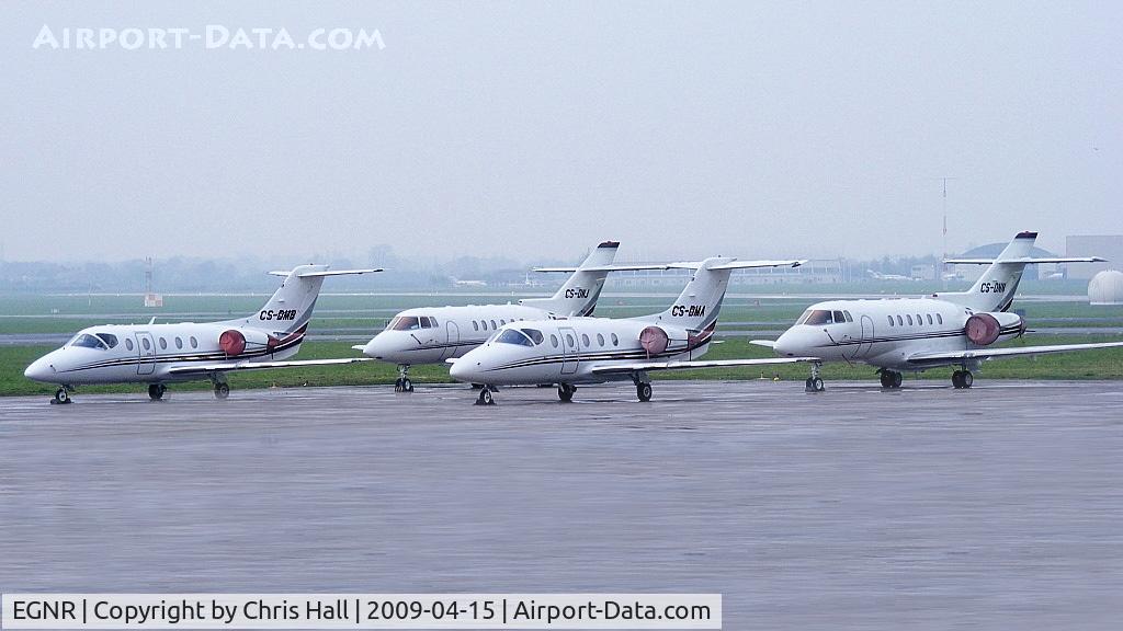 Hawarden Airport, Chester, England United Kingdom (EGNR) - from left to right; CS-DMB, CS-DNJ, CS-DMA, CS-DNN