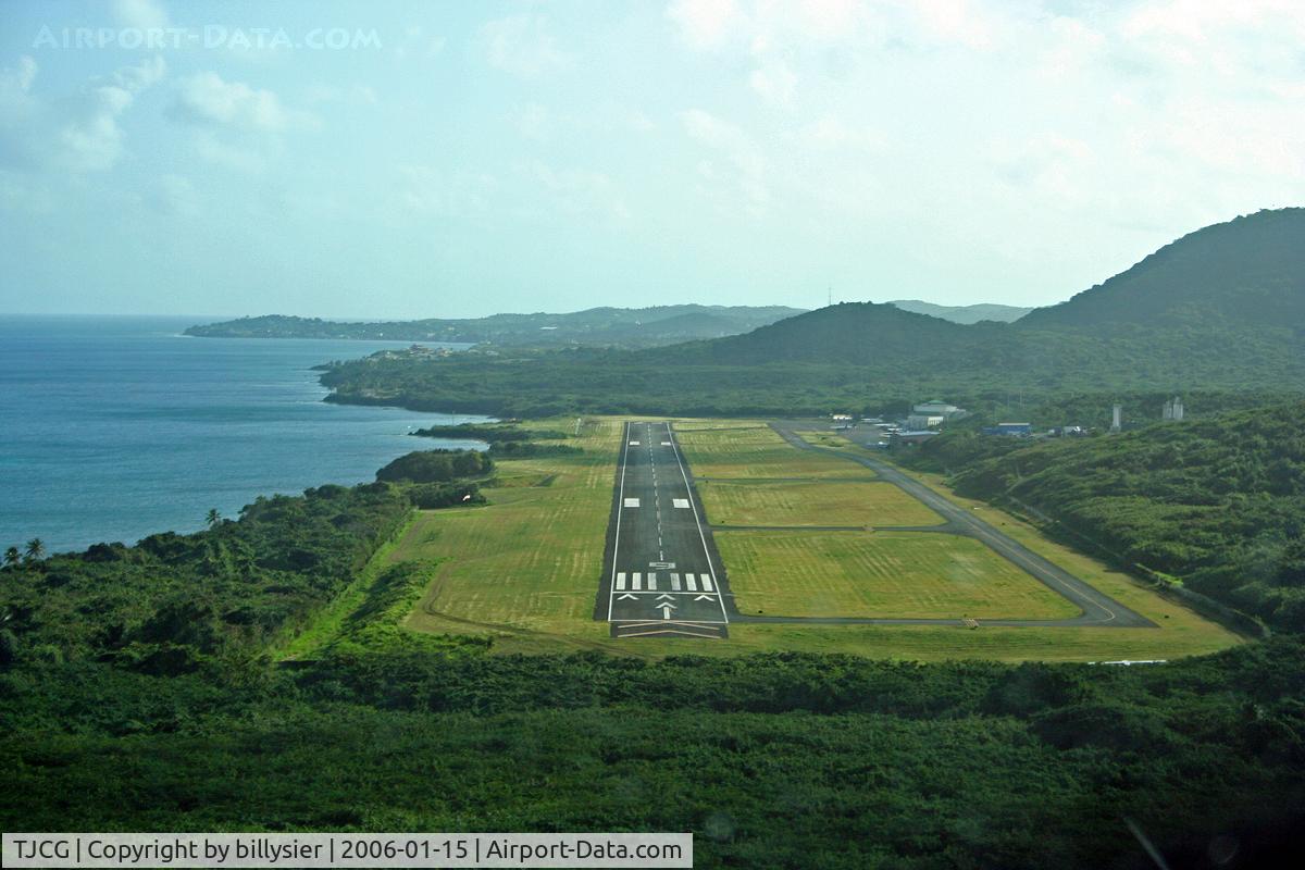 Vieques Airport (Antonio Rivera Rodríguez Airport), Vieques Puerto Rico (TJCG) - On approch on board a Vieques Air Link Caravan