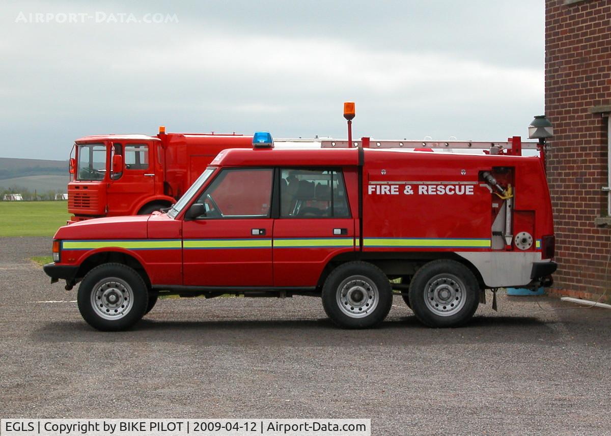 Old Sarum Airfield Airport, Salisbury, England United Kingdom (EGLS) - FIRE AND RESCUE RANGE ROVER