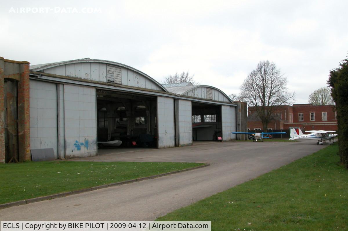 Old Sarum Airfield Airport, Salisbury, England United Kingdom (EGLS) - TWO OF THE FIRST WORLD WAR BELFAST HANGERS