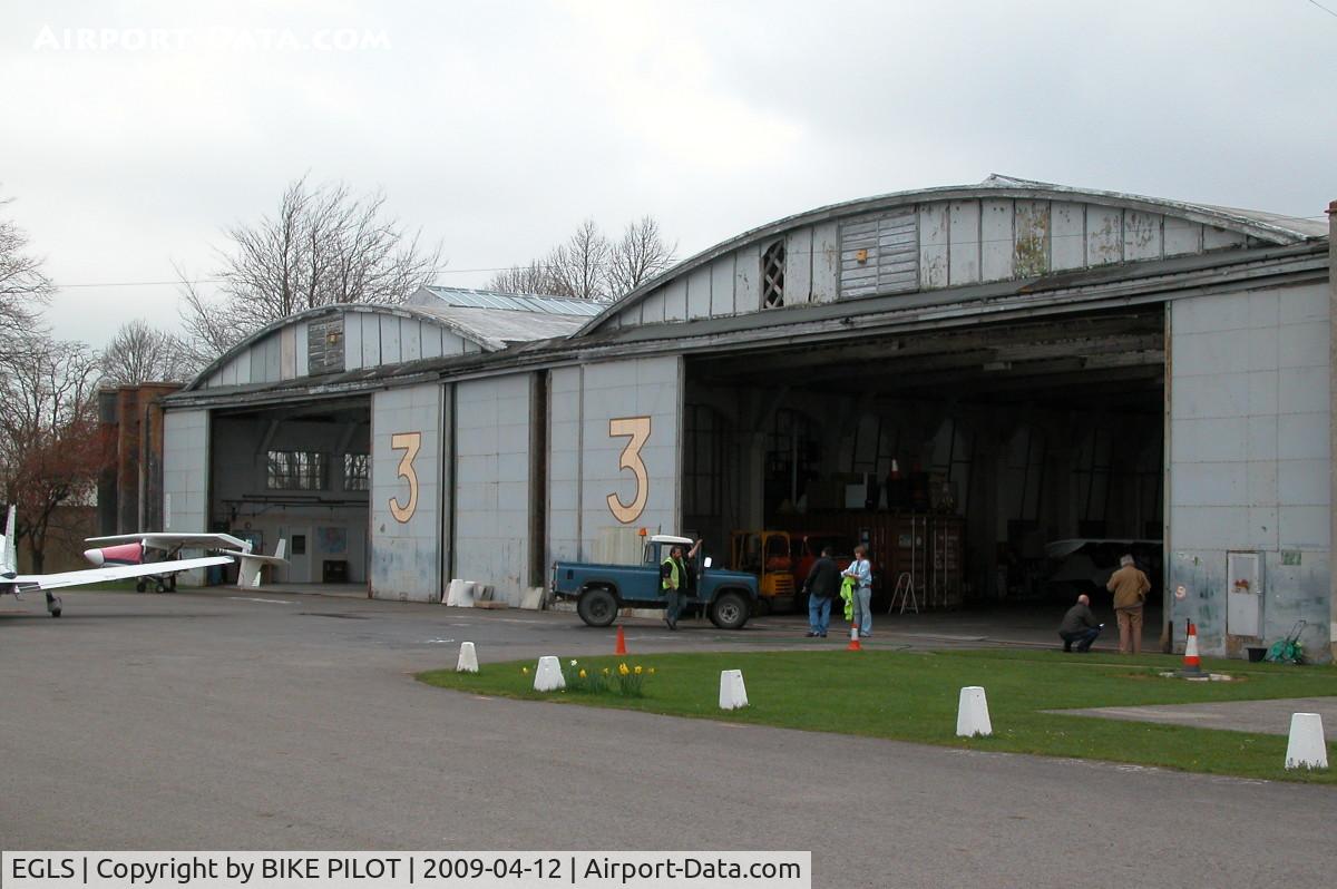 Old Sarum Airfield Airport, Salisbury, England United Kingdom (EGLS) - TWO OF THE FIRST WORLD WAR BELFAST HANGERS