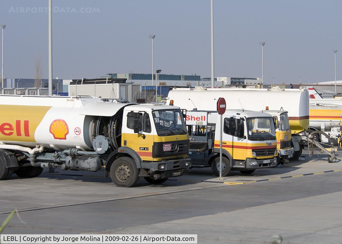 Barcelona International Airport, Barcelona Spain (LEBL) - Fuel truck´s fleet on LEBL.