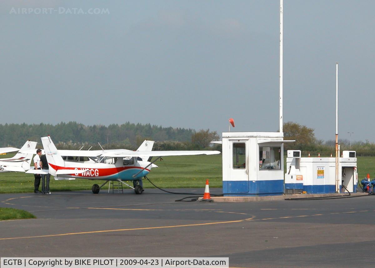 Wycombe Air Park/Booker Airport, High Wycombe, England United Kingdom (EGTB) - CESSNA 152 AT THE PUMPS