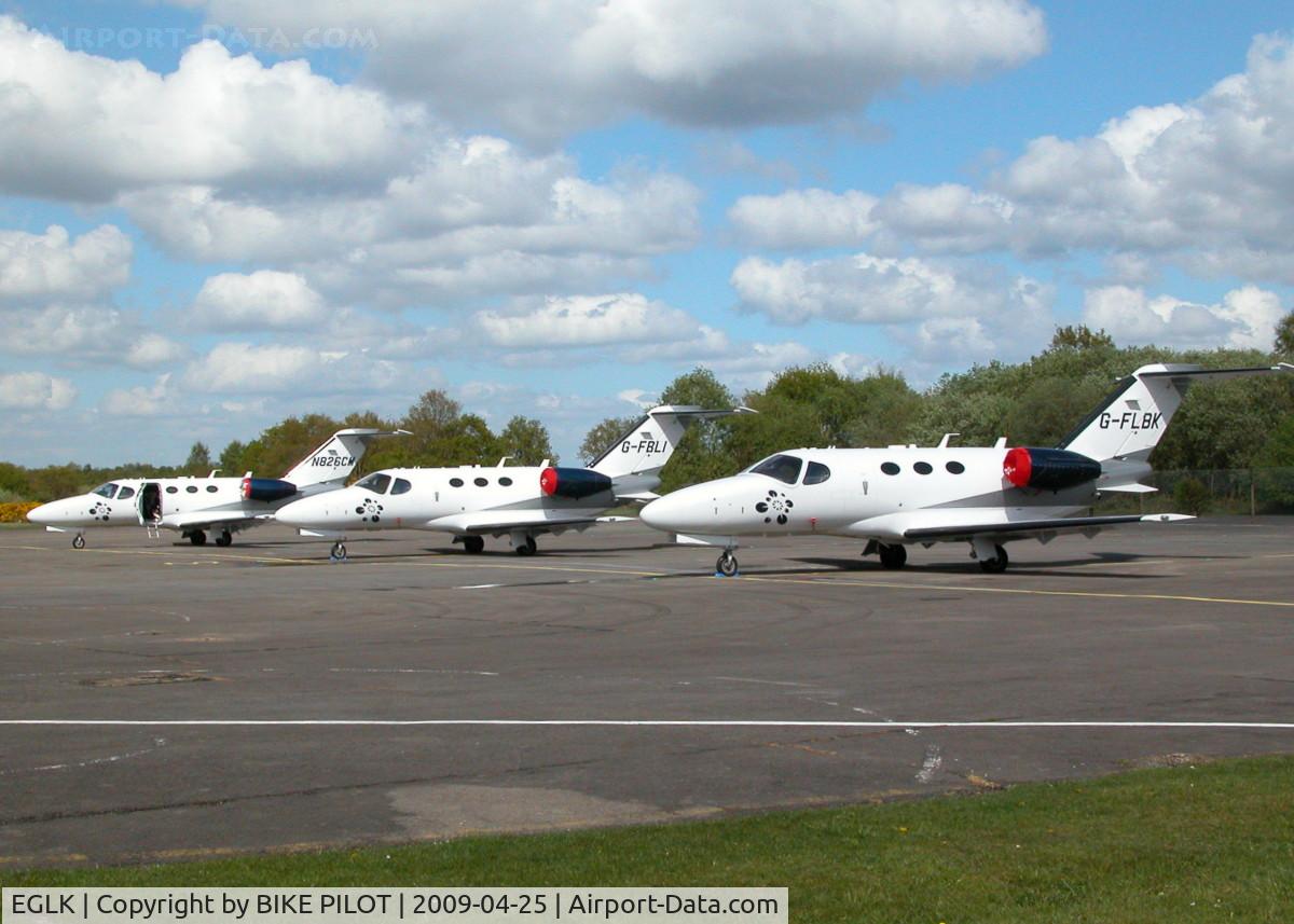 Blackbushe Airport, Camberley, England United Kingdom (EGLK) - PART OF THE BLINK FLEET ON THE TERMINAL APRON
